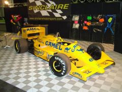 Lotus Honda F1 car on Sinclaires stand