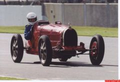 Racing a Bugatti T35B with the VSCC in '02