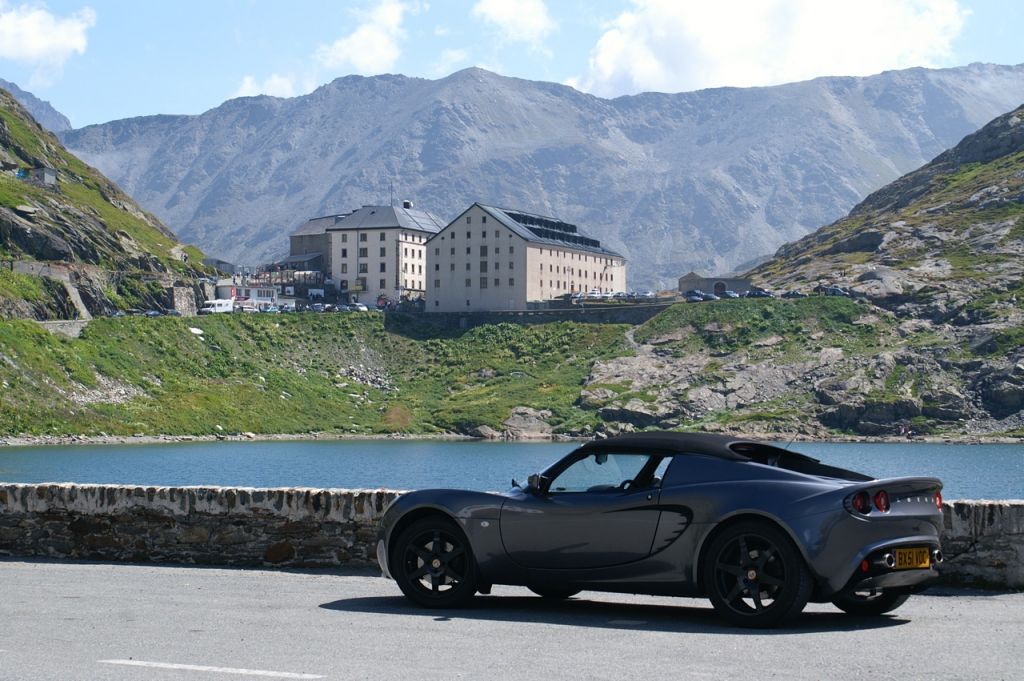 On the summit of the Gt St Bernard, Italy