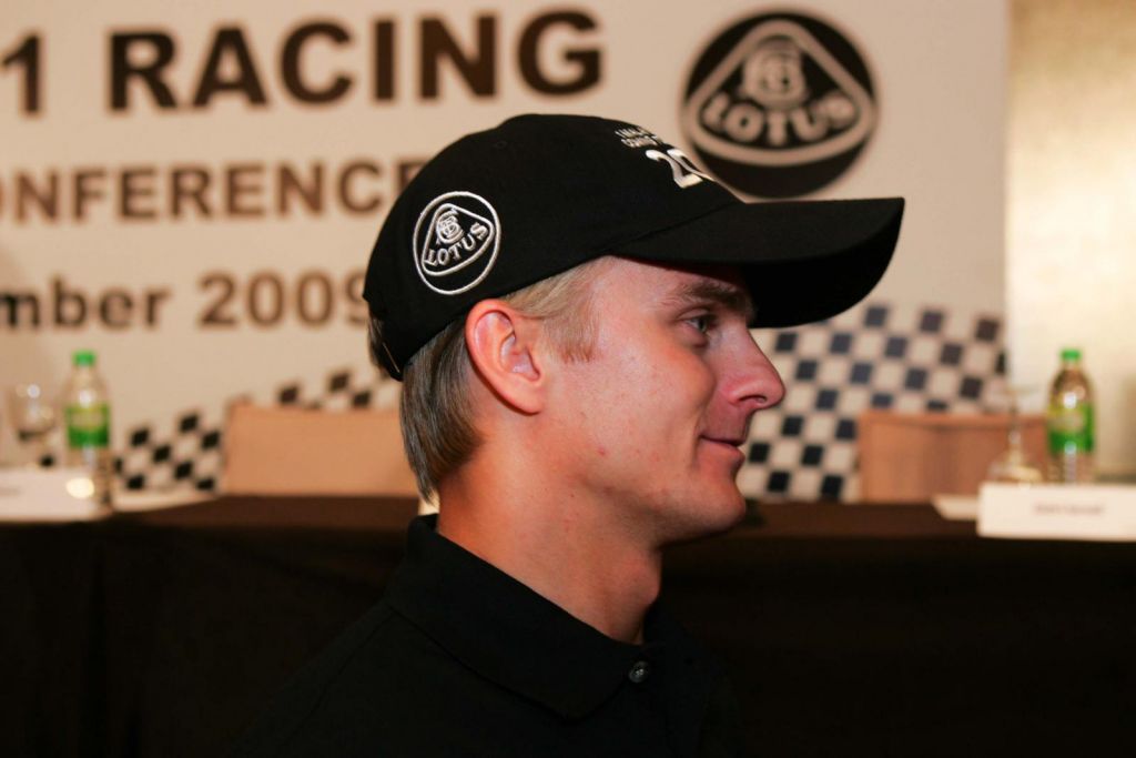 Heikki Kovalainen at the Lotus F1 Racing Driver Announcement
