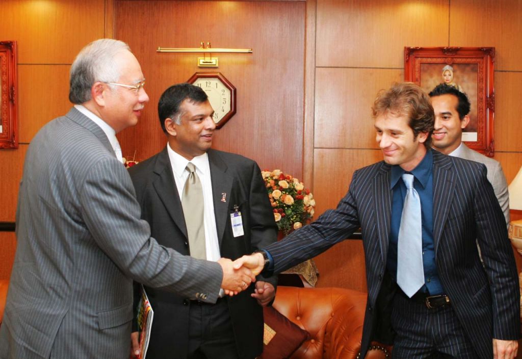 Jarno Trulli with Tony Fernandes meeting the Malaysian Prime
