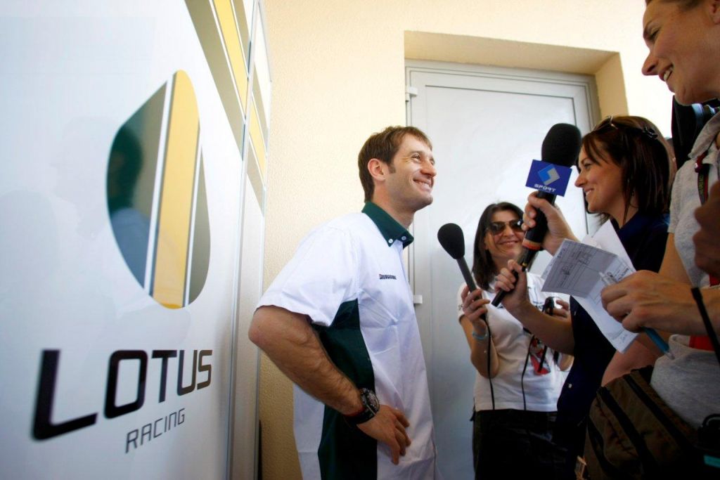 Jarno being interviewed for TV and radio Bahrain GP THursday