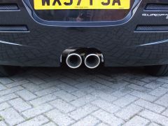 Wide angle shot of the tail pipes