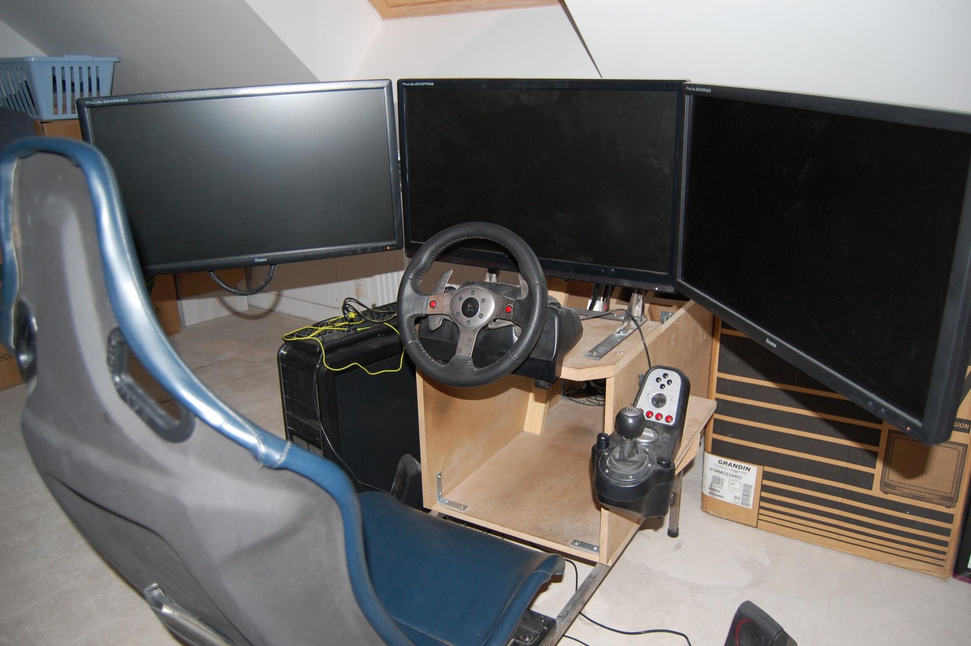Droite simu triple ecrans
