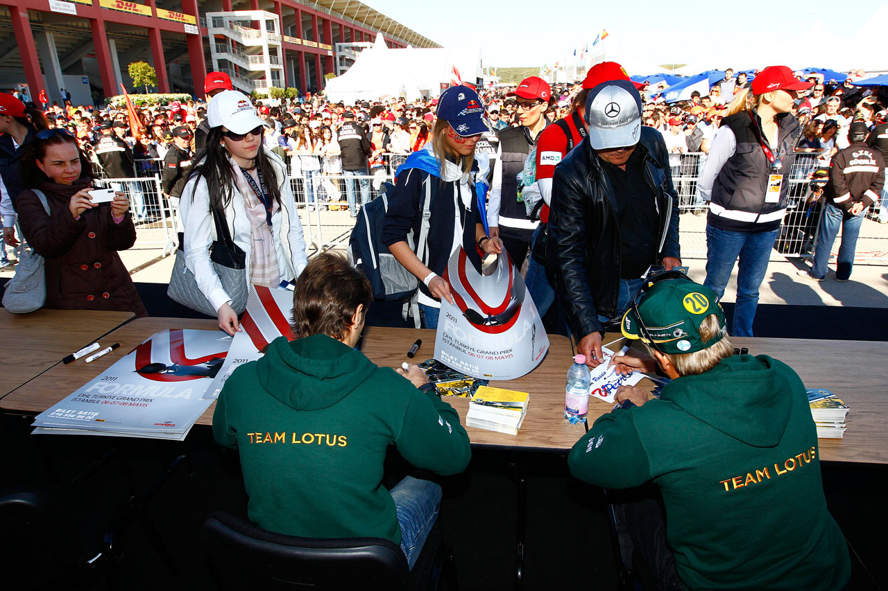 5696650822 708630a231 Jarno Trulli And Heikki Kovalainen At The autograph session O