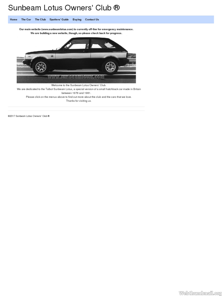 More information about "Sunbeam Lotus Owners Club"
