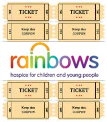 5 x raffle tickets in aid of Rainbows Hospice for Children and young people